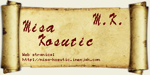 Miša Košutić vizit kartica